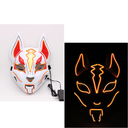 Glowing Cat Face Mask for Women Demon Slayer Cosplay & Party