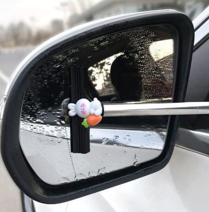 Car Rearview Mirror Wiper Rain Cleaning Tool Portable.