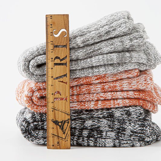 Buy Thick Warm Terry Socks In A Retro Color Palette For Women