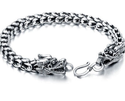 S925 Silver Bold Domineering Men’s Faucet Bracelet Jewelry