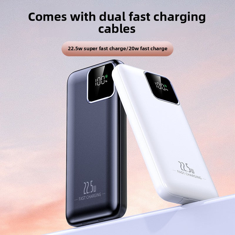 22.5W super fast charging power bank with built-in cable
