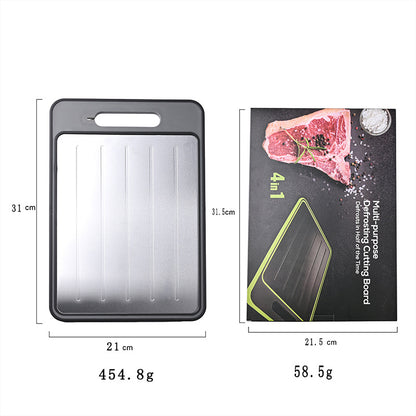 Dual-Sided Aluminum Cutting Board with Knife Sharpener