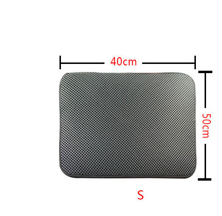 Buy Double Layer Cat Litter Mat With Honeycomb Trapping Design