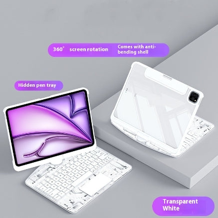 360 Swivel Keyboard Clear Case for iPad with Smart Trackpad