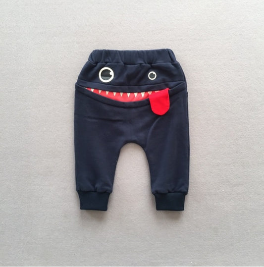 Boys Casual Pants Autumn Cartoon Design Korean Sweatpants