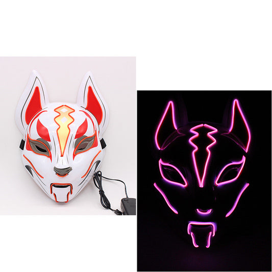 Glowing Cat Face Mask for Women Demon Slayer Cosplay & Party