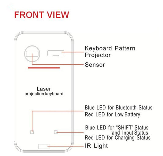 Buy LEING FST Virtual Laser Keyboard Bluetooth Wireless Projector