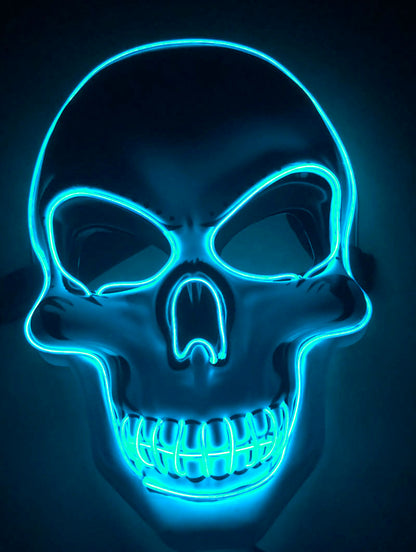 Buy Halloween Skeleton Mask LED Glow Scary Costume Party Wear