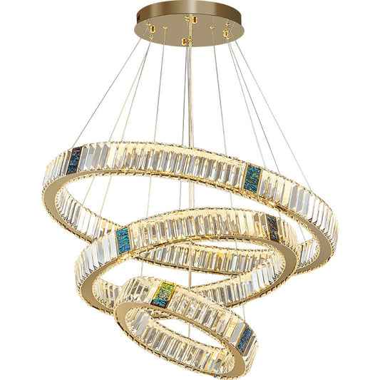 Light Luxury Crystal Living Room Chandelier Stainless Steel