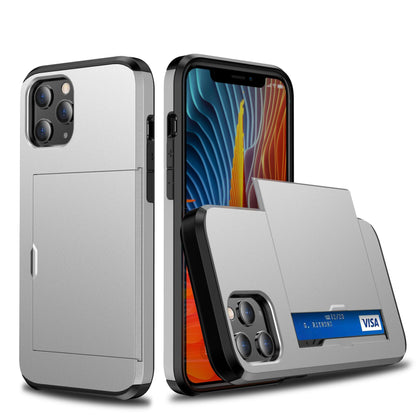Buy iPhone 12 Card Push Anti-Drop Sliding Phone Case Compatible