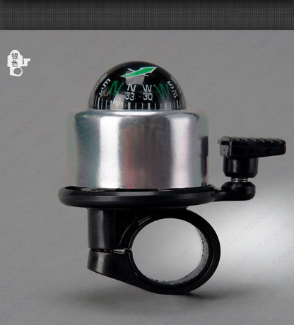 Bicycle Handlebar Ring with Compass & Horn Bell Ride in Style