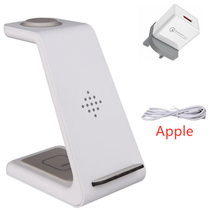 3 in 1 Fast Charging Station Wireless Charger Phone Stand