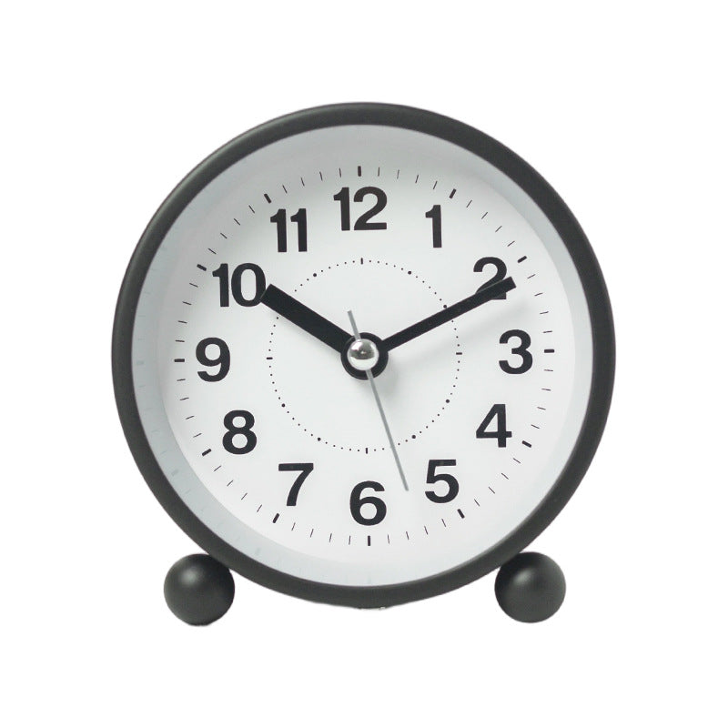 Silent Metal Alarm Clock Dual Display for Bedroom Comfort
