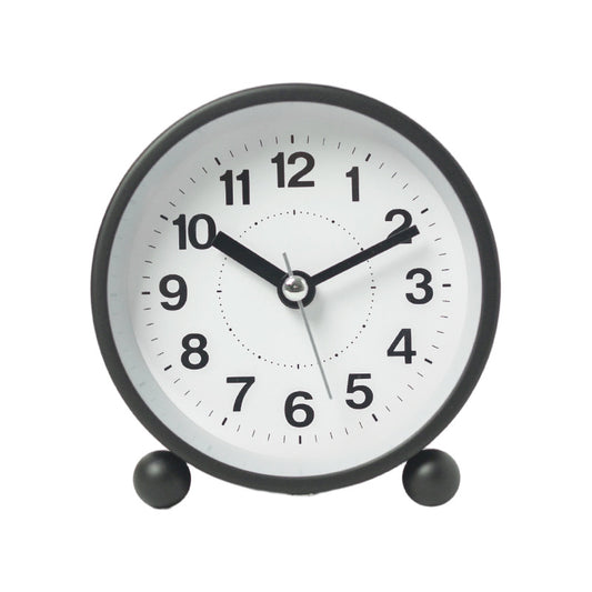 Silent Metal Alarm Clock Dual Display for Bedroom Comfort