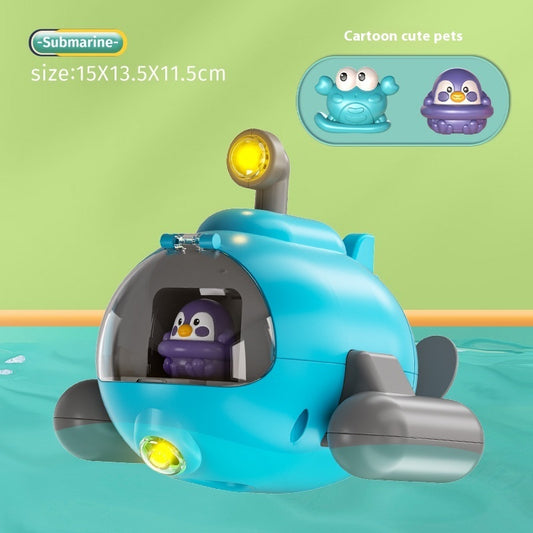 Luminous Submarine Bath Toys Fun Water Catapult Toys for Kids