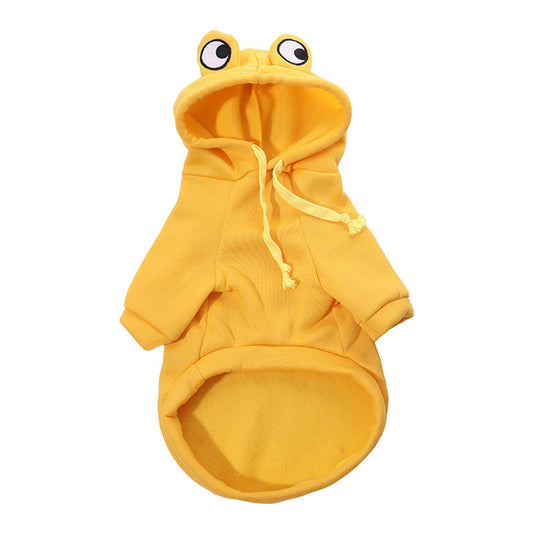 Soft Warm Cat & Dog Clothes – Funny Halloween Frog Sweatshirt