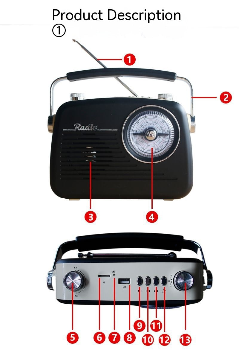 Speaker Signal Strong Stereo Portable Radio – Clear Sound
