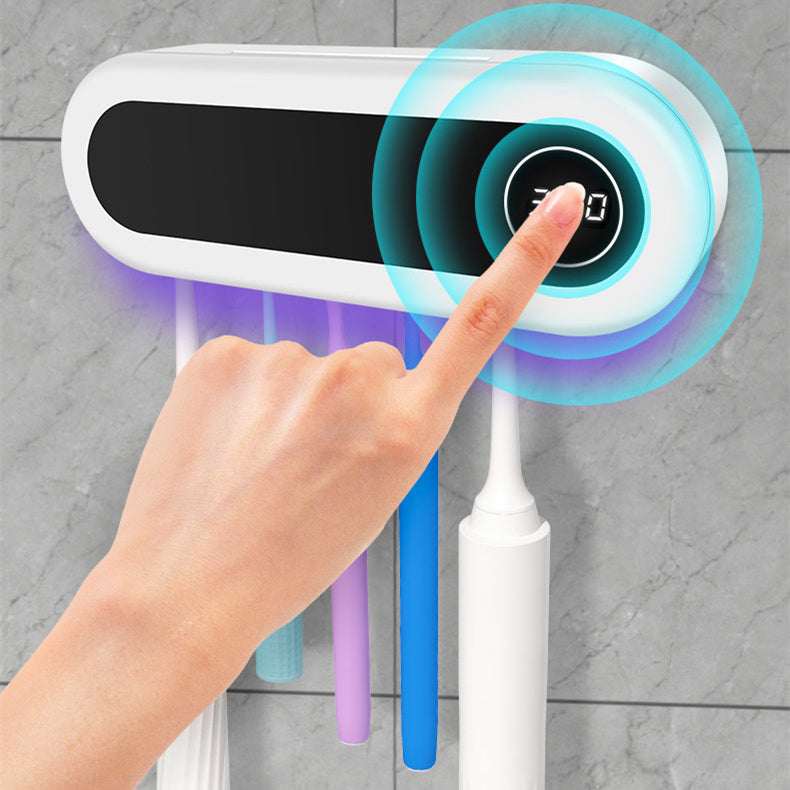 Wall Mounted Toothbrush Holder UV Sterilizer and Dispenser