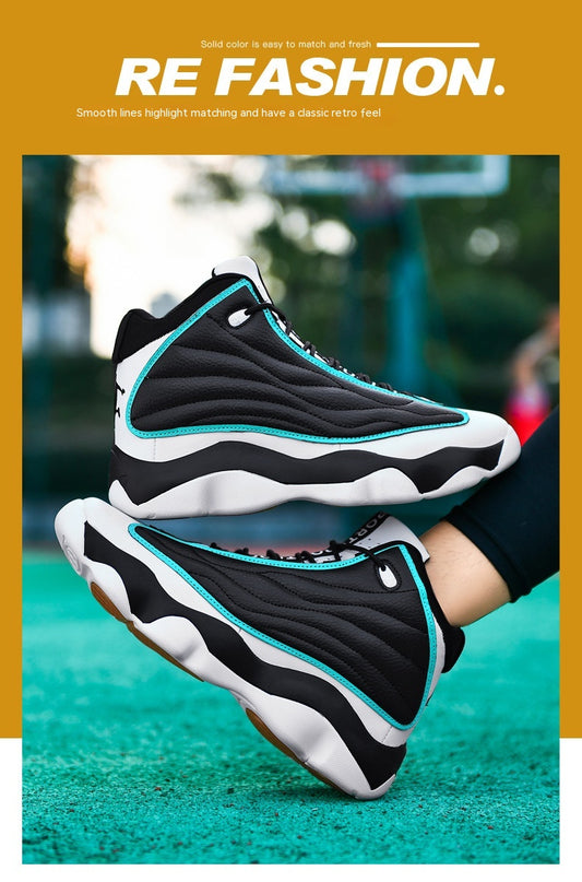 Thick Bottom Wear-resistant High-top Basketball Shoes