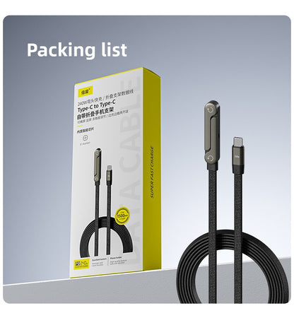 240W Angled Bracket Charging Cable