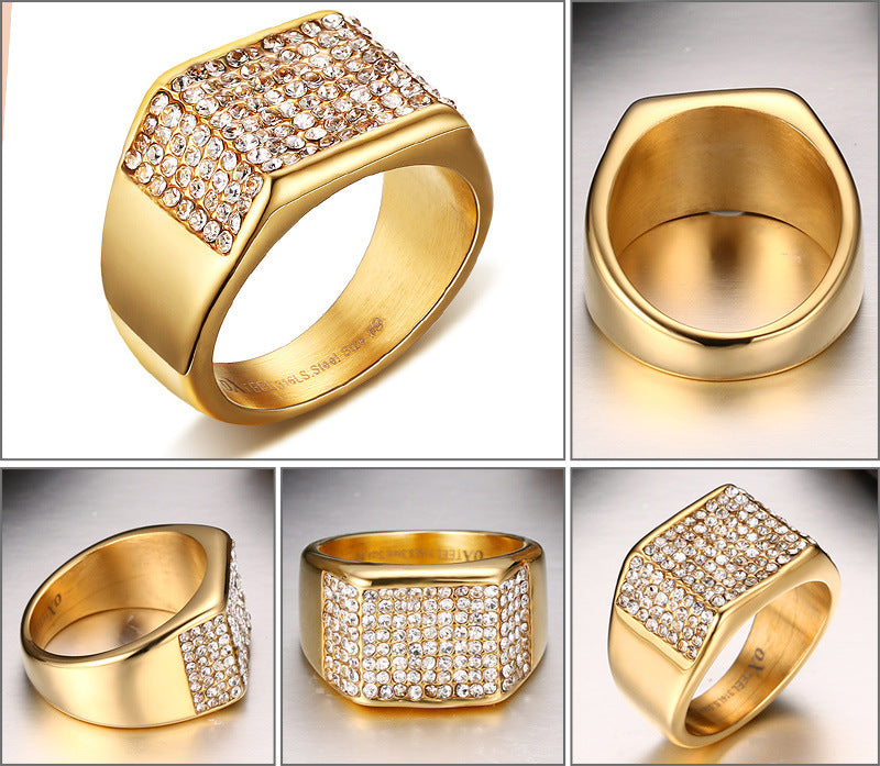 Buy Men’s Titanium Steel Diamond Ring Online Today