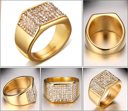Buy Men’s Titanium Steel Diamond Ring Online Today