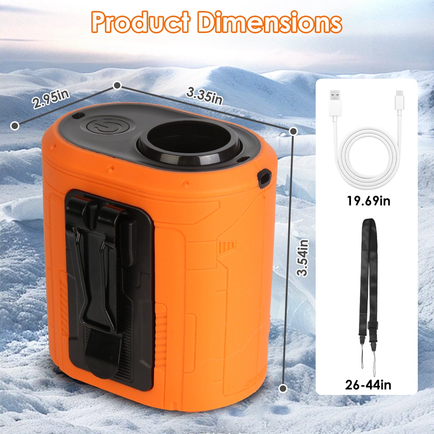 5-in-1 Portable Waist Clip Fan with Flashlight & 5 Speeds