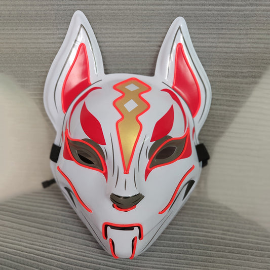 Glowing Cat Face Mask for Women Demon Slayer Cosplay & Party