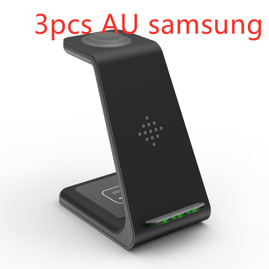 3 in 1 Fast Charging Station Wireless Charger Phone Stand