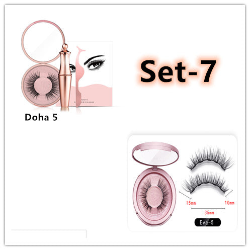 Magnetic Liquid Eyeliner with False Eyelashes and Tweezer