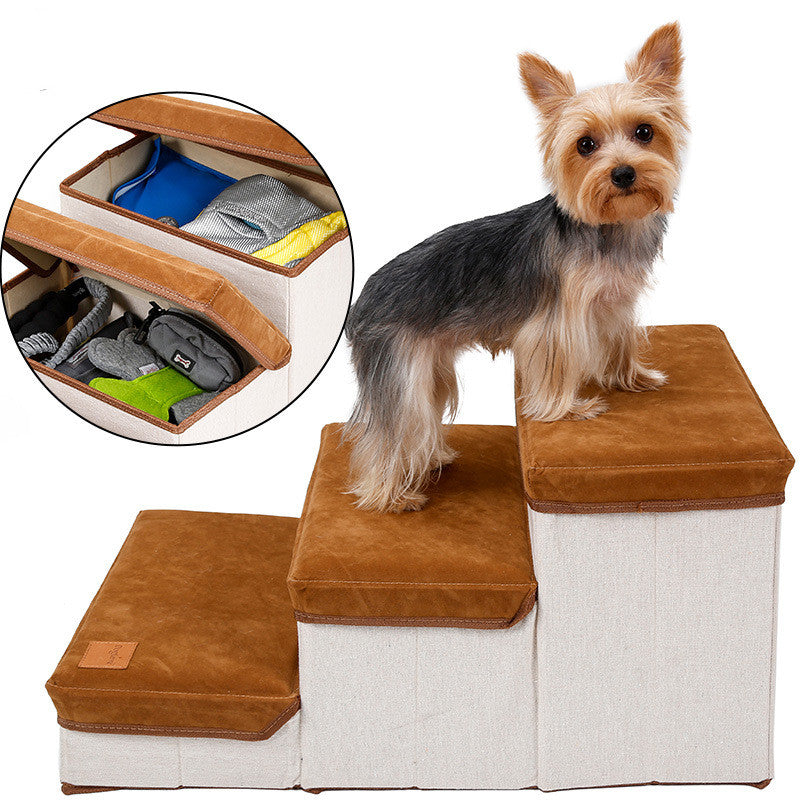 Foldable Storage Pet Dog Stairs for Small and Large Pets