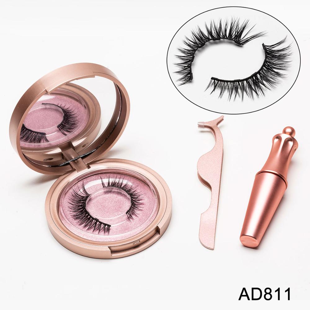 Magnetic Liquid Eyeliner with False Eyelashes and Tweezer
