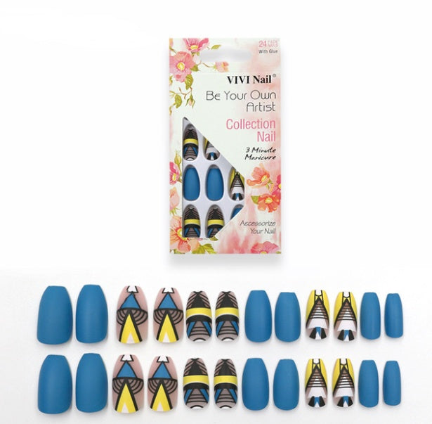 24 Fake Nails Matte – Elegant, Easy-to-Use Nail Sheet Set globalswanky 03