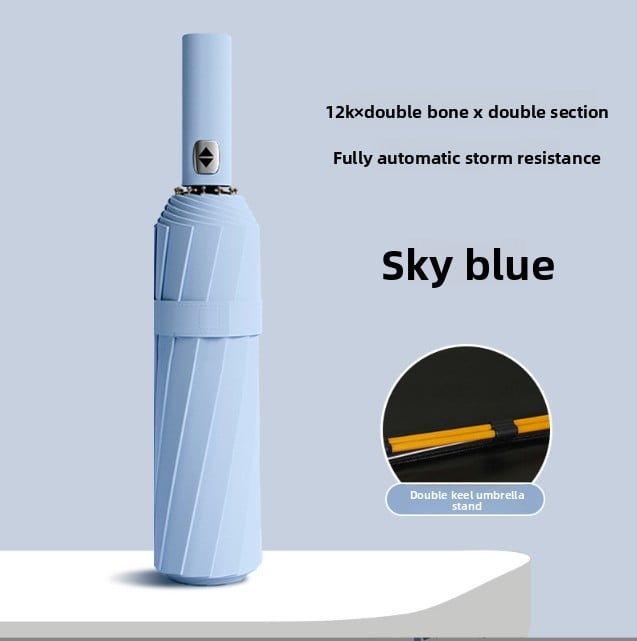 24-Bone Double Keel Fully Automatic UV Protection Umbrella