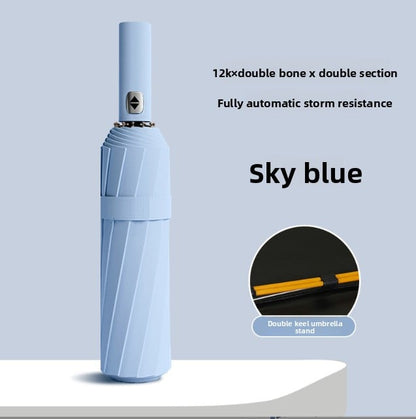 24-Bone Double Keel Fully Automatic UV Protection Umbrella
