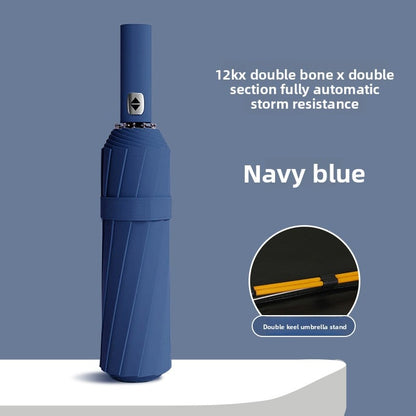 24-Bone Double Keel Fully Automatic UV Protection Umbrella