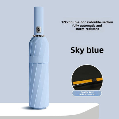 24-Bone Double Keel Fully Automatic UV Protection Umbrella