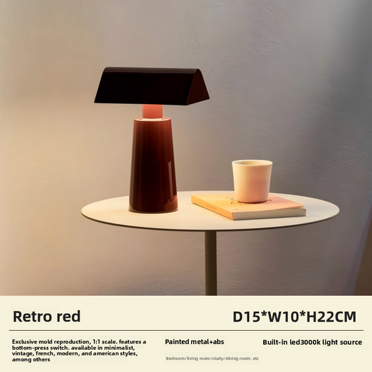 Vintage Rechargeable Desk Lamp with USB Port Reading Light