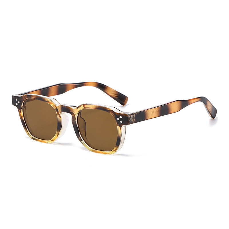 Fashion Round Frame Studded Sunglasses for Eye Protection