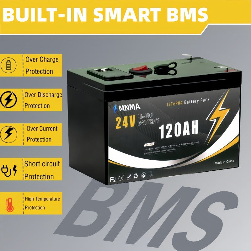 24V120Ah Lithium Iron Phosphate Battery Pack