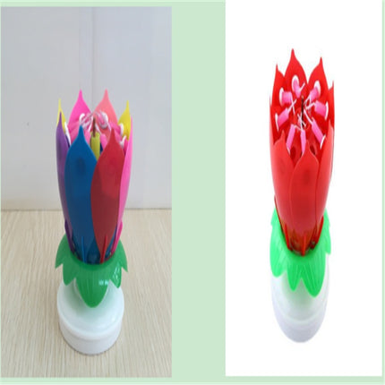 Buy First Musical Lotus Candle Colorful Birthday Cake Decor