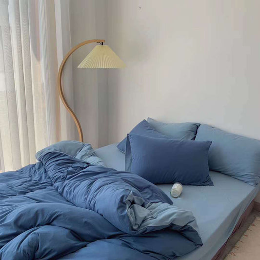 Fashionable Simple Hit Pigment Color Bed Sheet for Bedroom