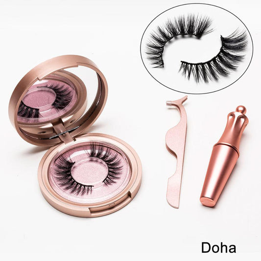 Magnetic Liquid Eyeliner with False Eyelashes and Tweezer