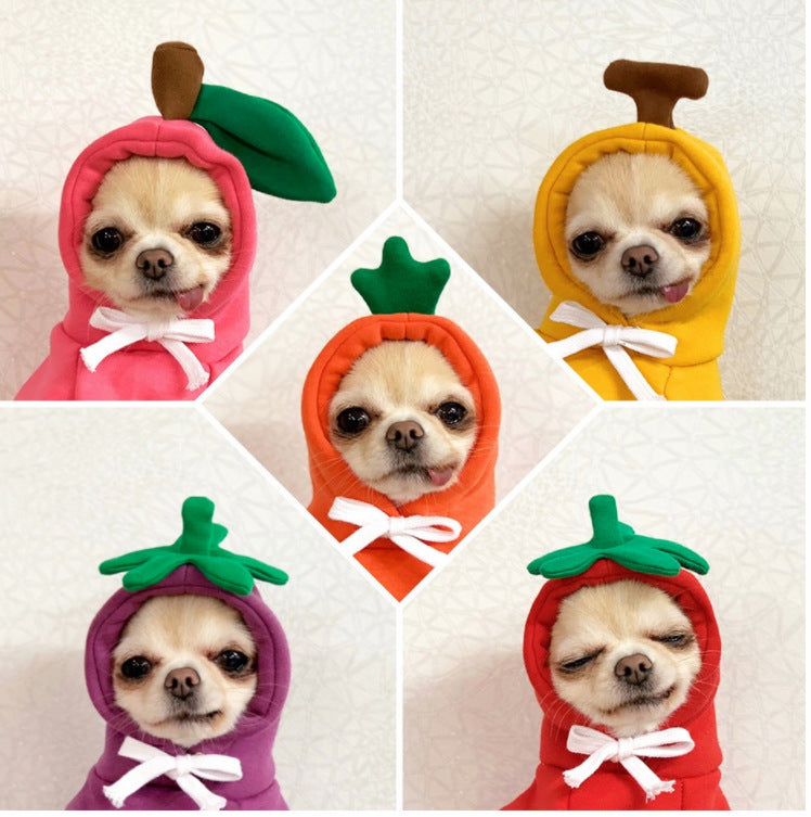 Two-Legged Hooded Dog Clothes Green Fleece Autumn Winter