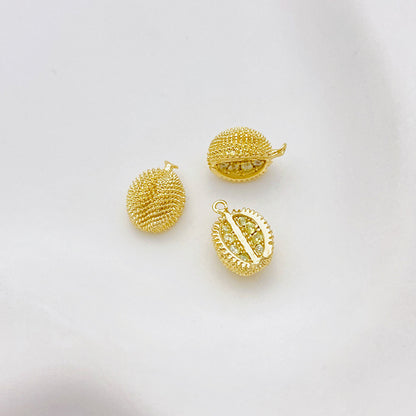 14K Gold Plated Zircon Studded Fruit Pendant Fashion Jewelry