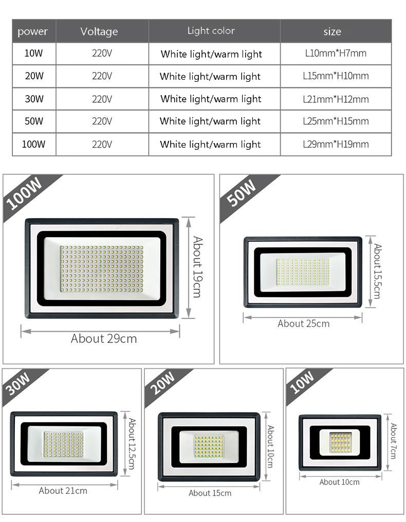 LED Outdoor Flood Light Bright Energy-Saving Exterior Lamp