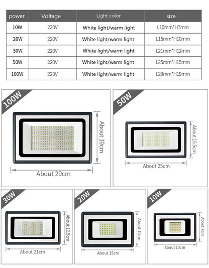 LED Outdoor Flood Light Bright Energy-Saving Exterior Lamp