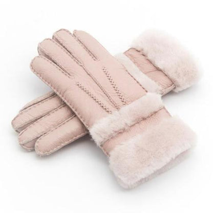 Buy Warm Wool Leather Mittens For Cold Winter Protection Gloves