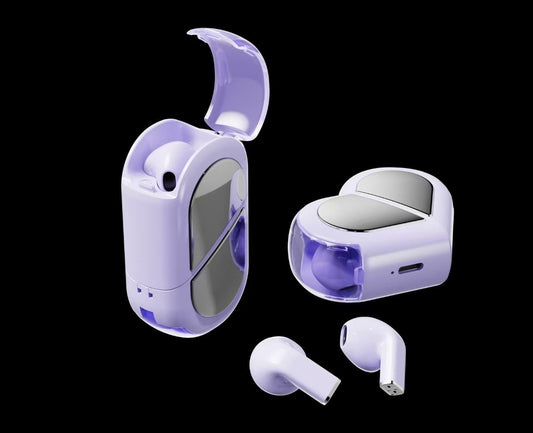 Transformable Heart-Shaped Bluetooth Earbuds Stylish Sound