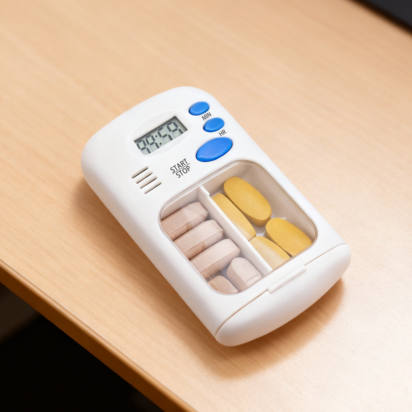 Portable Smart Pill Organizer with Timer Reminder Support